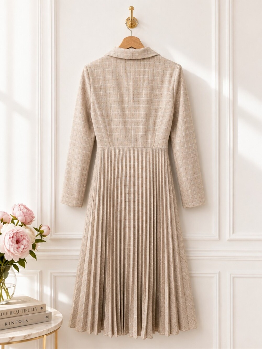 NWT Simplee Pleated Blazer Maxi Dress — Size Large - Picture 7 of 11